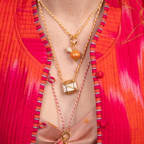 Caroline DeBenoist Laka Orange Necklace