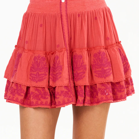 MABE Mena Mini Skirt | Coral