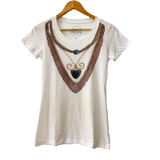 Joey Wolffer Gold Fringe T-Shirt