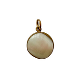 Vintage Pearl Disc Charm