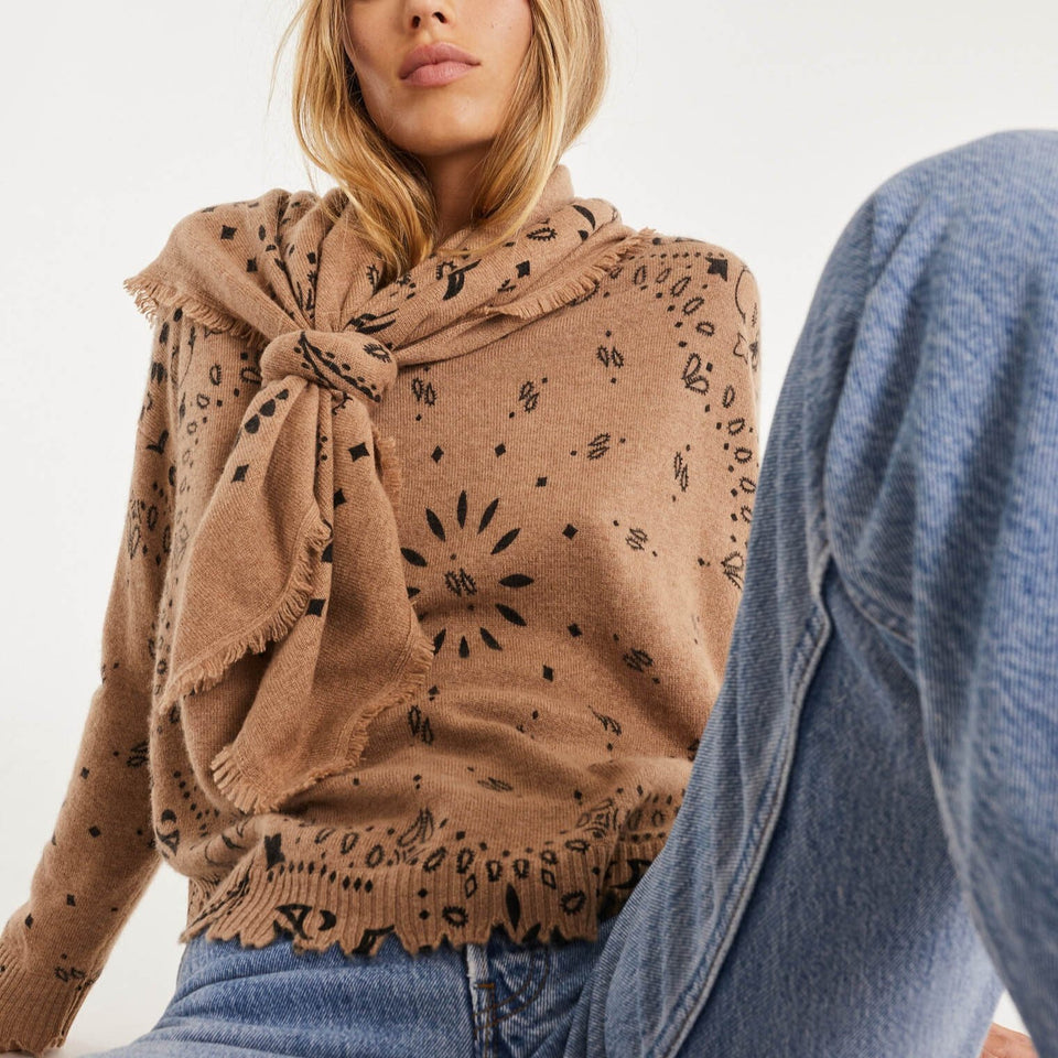 Kujten Mela Bandana Sweater | Camel