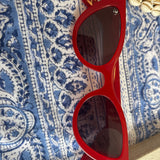 LS red cat eye sunglasses