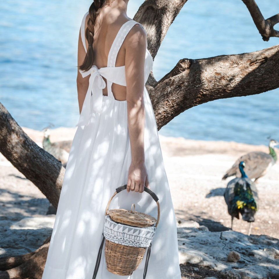 Ancient Kallos Ramie Dress | White