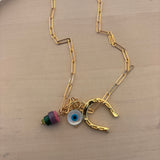 PR HR Eye, shoe horn necklace