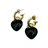 HL Heart Hoop Earring