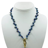 HL Pearl and Blue Necklace with Gold Fish