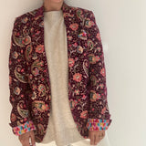 Hiappy Plum Embroidered Blazer