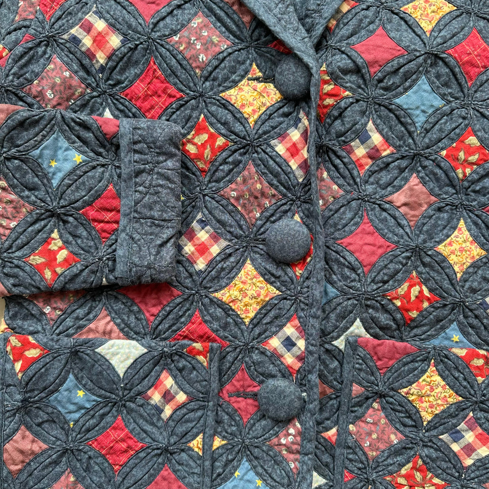 Vintage Quilted Navy Jacket