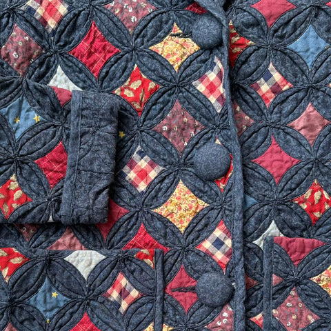 Vintage Quilted Navy Jacket