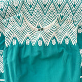 Vintage Emerald Embroidered Dress