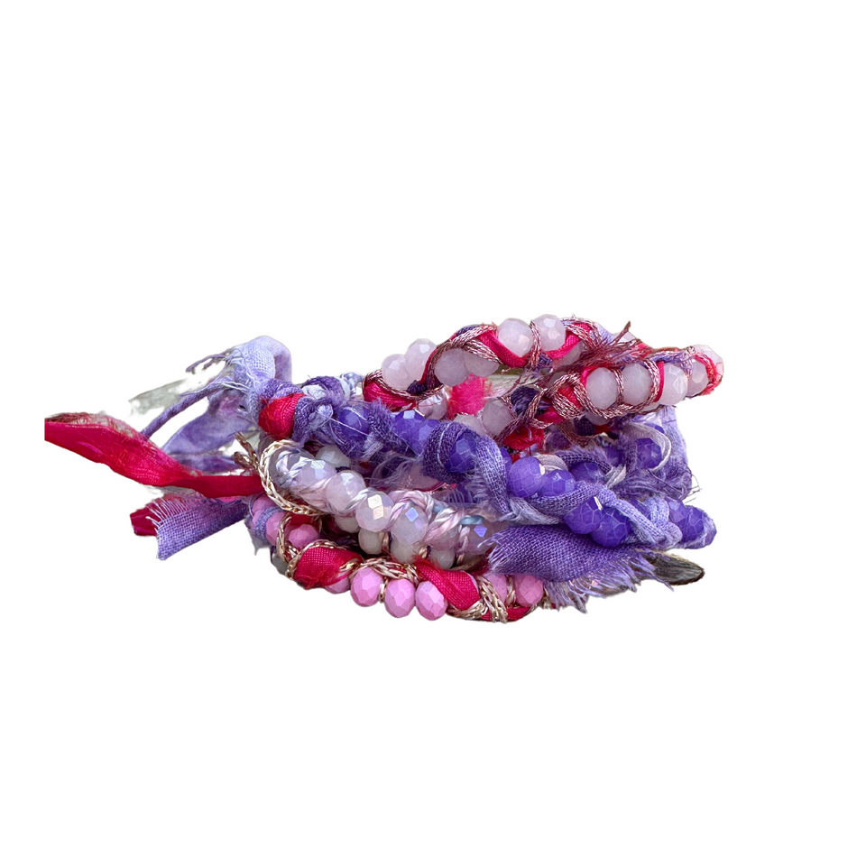 Mela Vittoria Wrap Bracelet - Purples