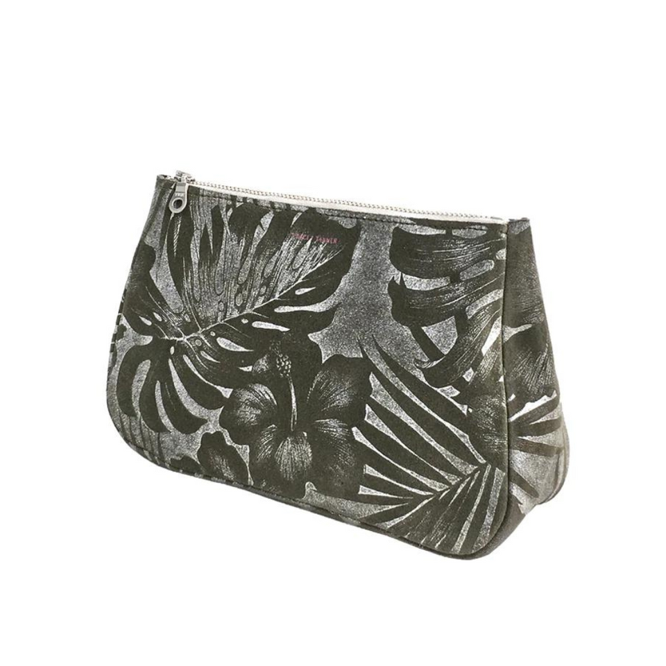 Tracey Tanner Large Fatty Pouch - Green Palm Leaf