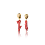 Fvermeulen Lake Twig Earrings - Coral