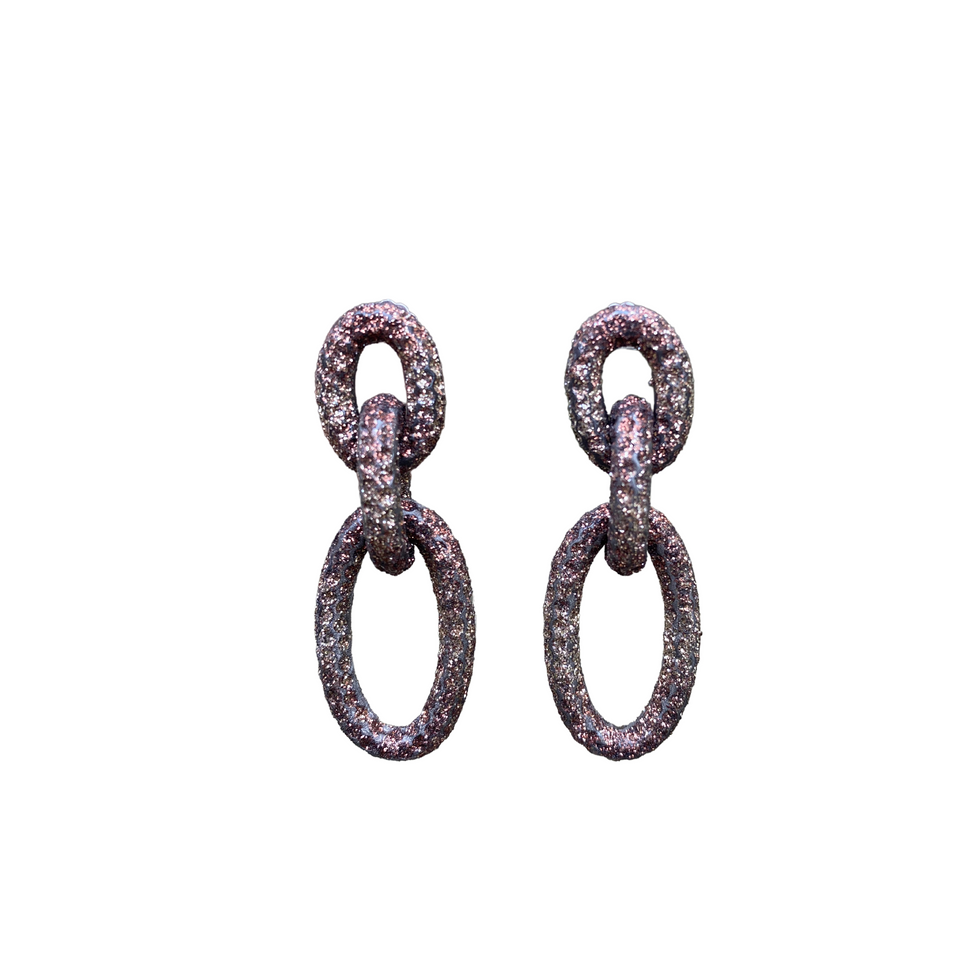 KMO Link Earrings - Bronze