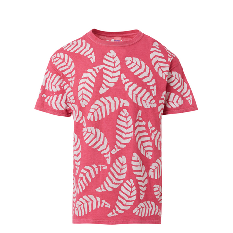 Studio 189 Leaf Hand Batik T-shirt - Pink