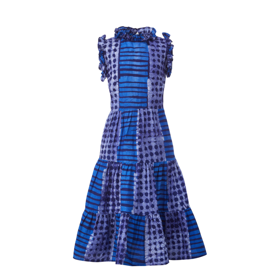 Studio 189 Aggie Ruffle Dress - Blue