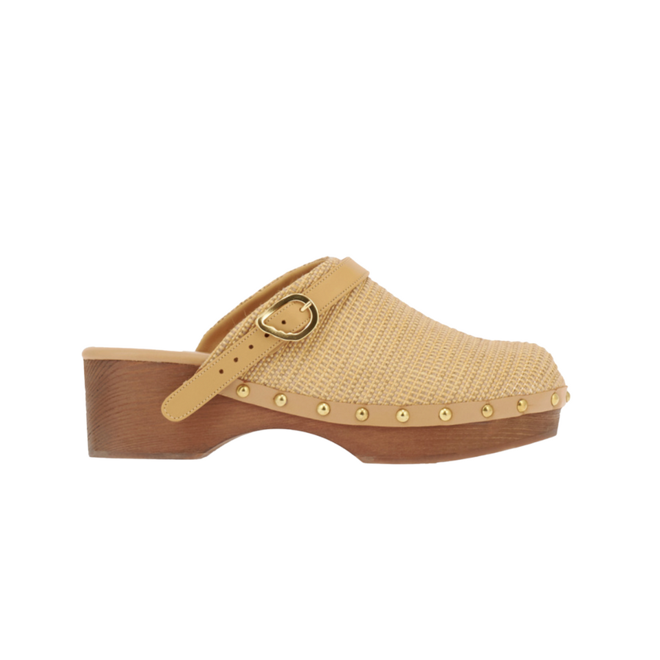 Ancient Greek Sandals Raffia Clog - Natural