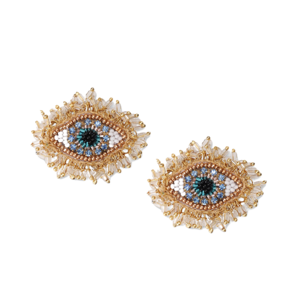 Olivia Dar Milos Eye Earring - Crystal